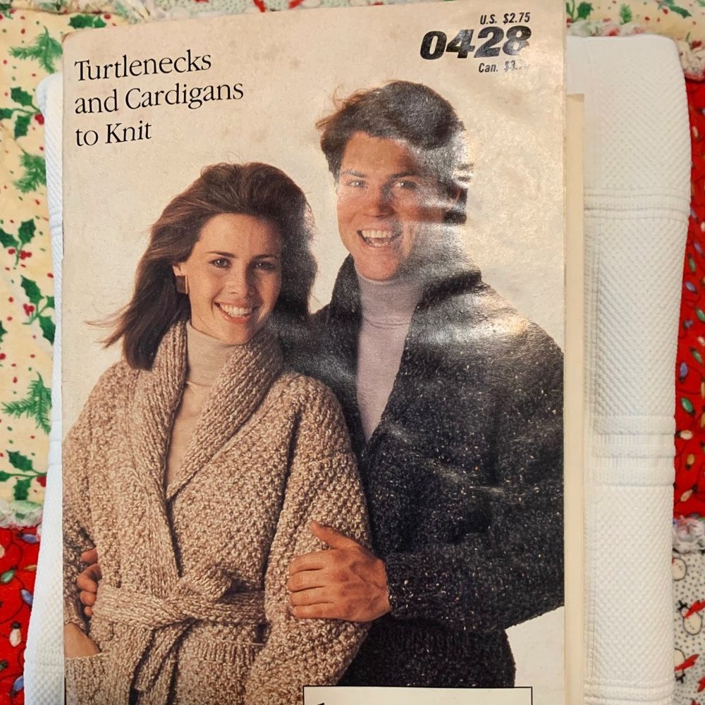 Turtlenecks and Cardigans to Knit - Simplicity Pattern Booklet #0428 from 1985